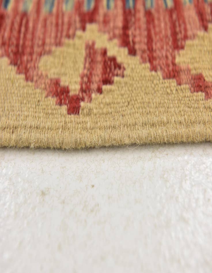 Detail image of  3' 3 x 6' 5  Hand Woven Kilim Maymana Wool Runner Rug