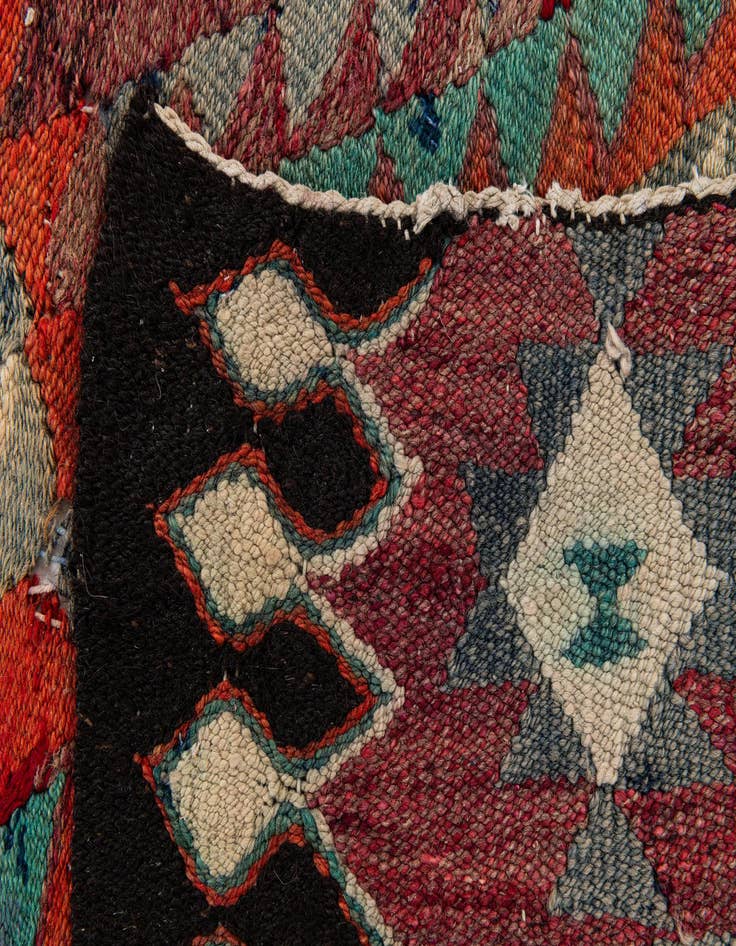 Detail image of  4' 4 x 9' 7  Hand Woven Kilim Maymana Runner Rug