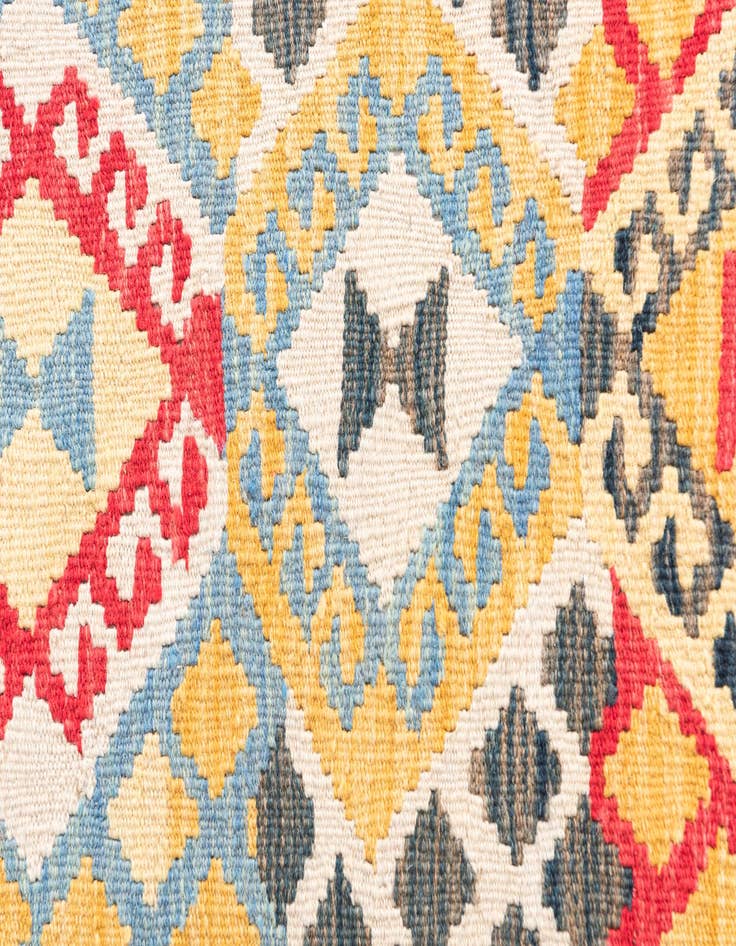 Detail image of  3' 4 x 6' 8  Hand Woven Kilim Maymana Wool Runner Rug
