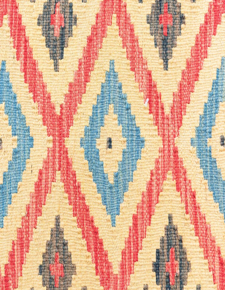 Detail image of  3' 4 x 6' 8  Hand Woven Kilim Maymana Wool Runner Rug