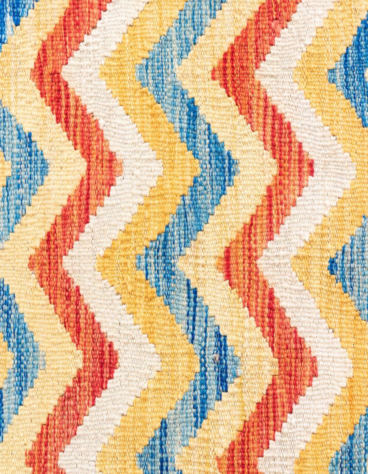 Detail image of  3' 3 x 6' 6  Hand Woven Kilim Maymana Wool Runner Rug