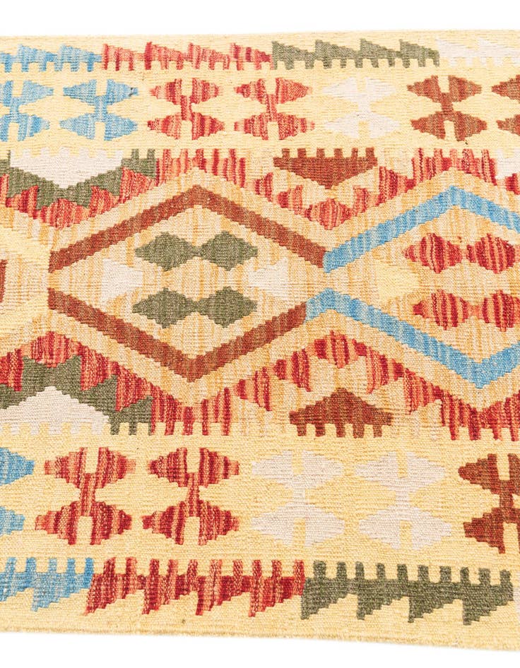Detail image of  2' 10 x 9' 6  Hand Woven Kilim Maymana Wool Runner Rug