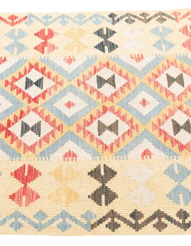Detail image of  3' 3 x 6' 8  Hand Woven Kilim Maymana Wool Runner Rug