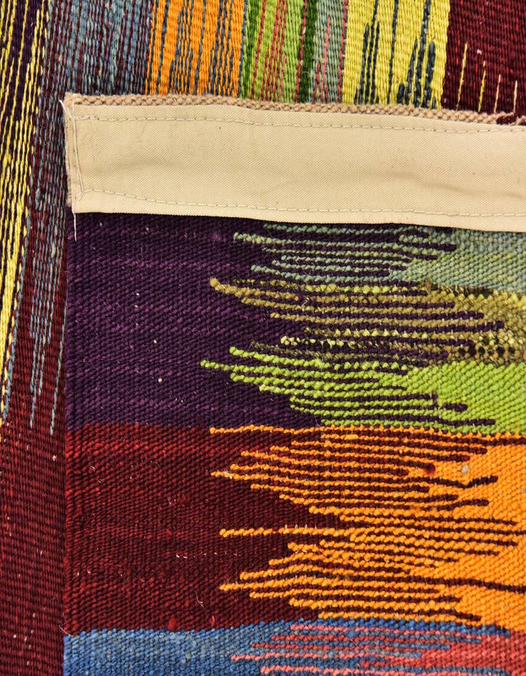 Detail image of  2' 6 x 7' 9  Hand Woven Kilim Modern Wool Runner Rug