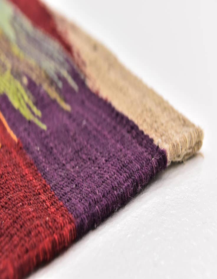 Detail image of  2' 6 x 7' 9  Hand Woven Kilim Modern Wool Runner Rug