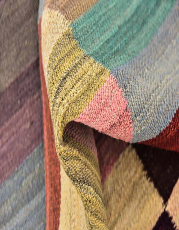 Detail image of  2' 8 x 9' 9  Hand Woven Kilim Modern Wool Runner Rug