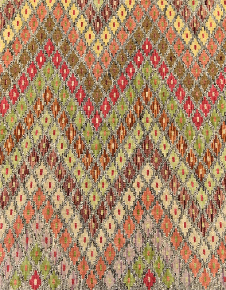 Detail image of  3' x 9' 8  Hand Woven Kilim Modern Wool Runner Rug