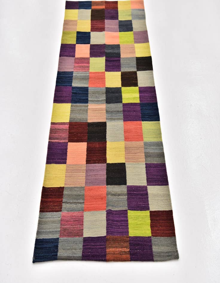 Detail image of  2' 9 x 6' 7  Hand Woven Kilim Modern Wool Runner Rug