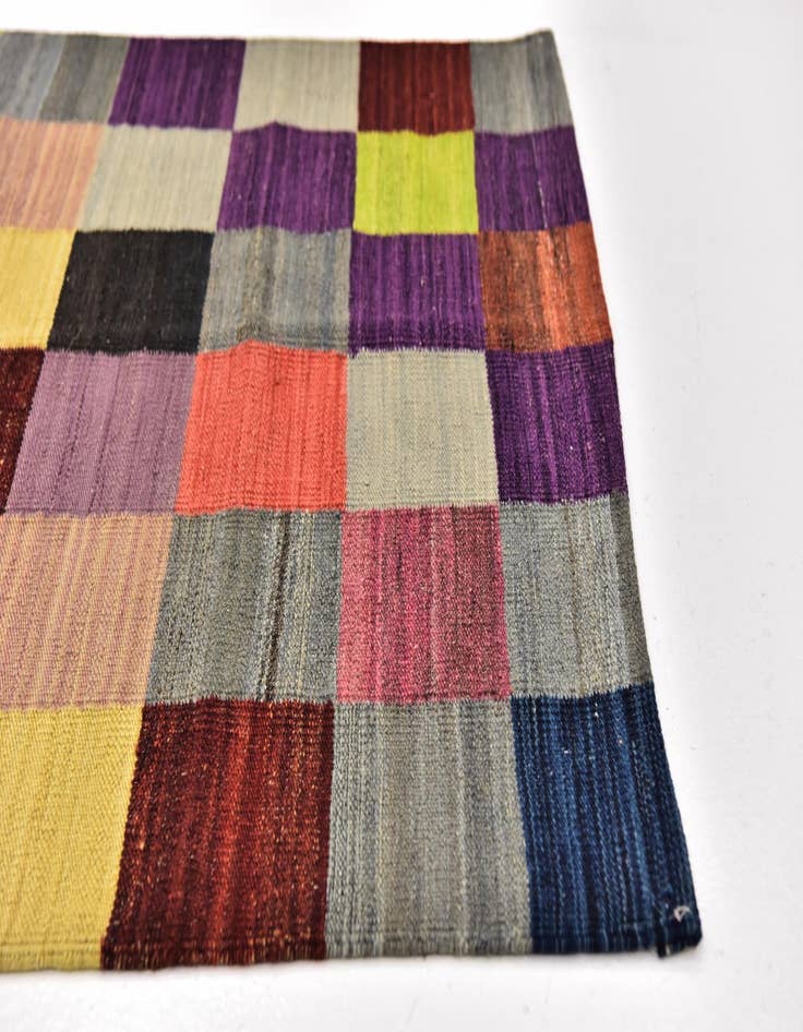 Detail image of  2' 9 x 6' 7  Hand Woven Kilim Modern Wool Runner Rug