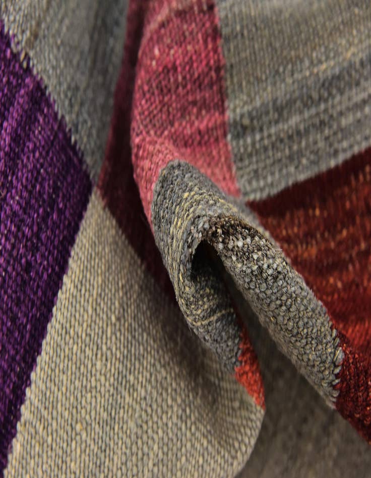 Detail image of  2' 9 x 6' 7  Hand Woven Kilim Modern Wool Runner Rug