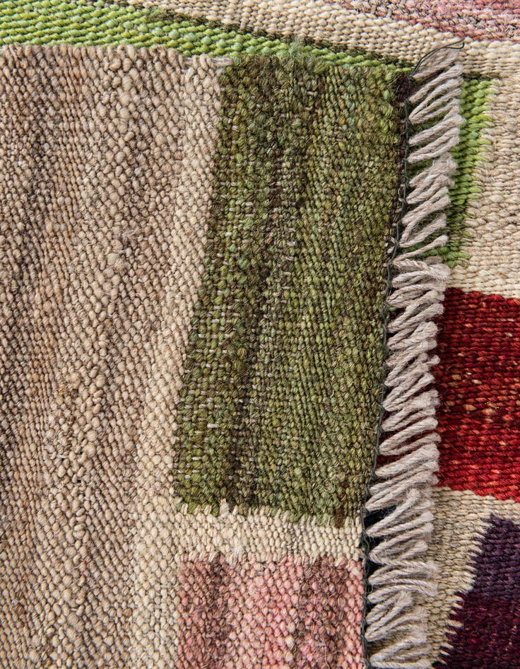 Detail image of  2' 6 x 9' 7  Hand Woven Kilim Modern Wool Runner Rug