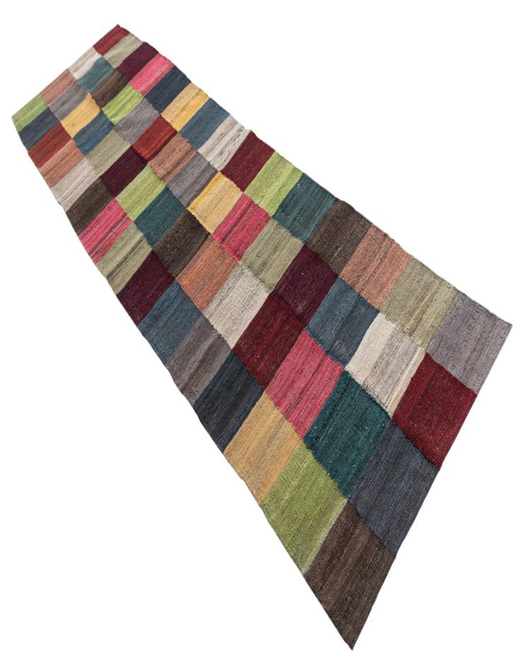 Detail image of  2' 9 x 9' 8  Hand Woven Kilim Modern Wool Runner Rug