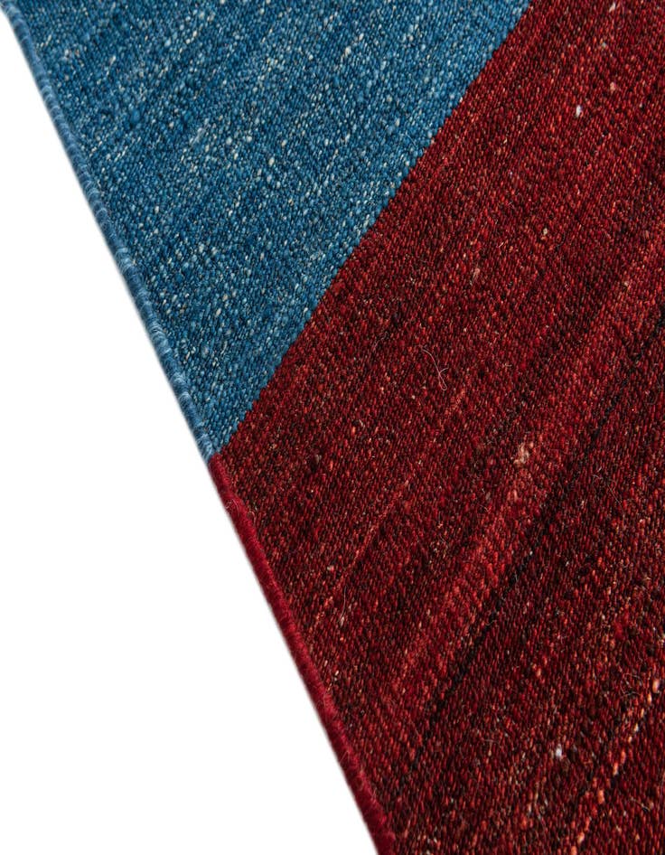 Detail image of  3' 8 x 11'  Hand Woven Kilim Modern Wool Runner Rug