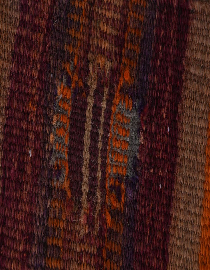 Detail image of  3' 9 x 11'  Hand Woven Kilim Modern Wool Runner Rug