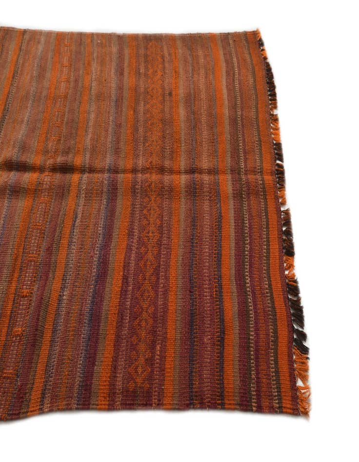 Detail image of  3' 9 x 11'  Hand Woven Kilim Modern Wool Runner Rug