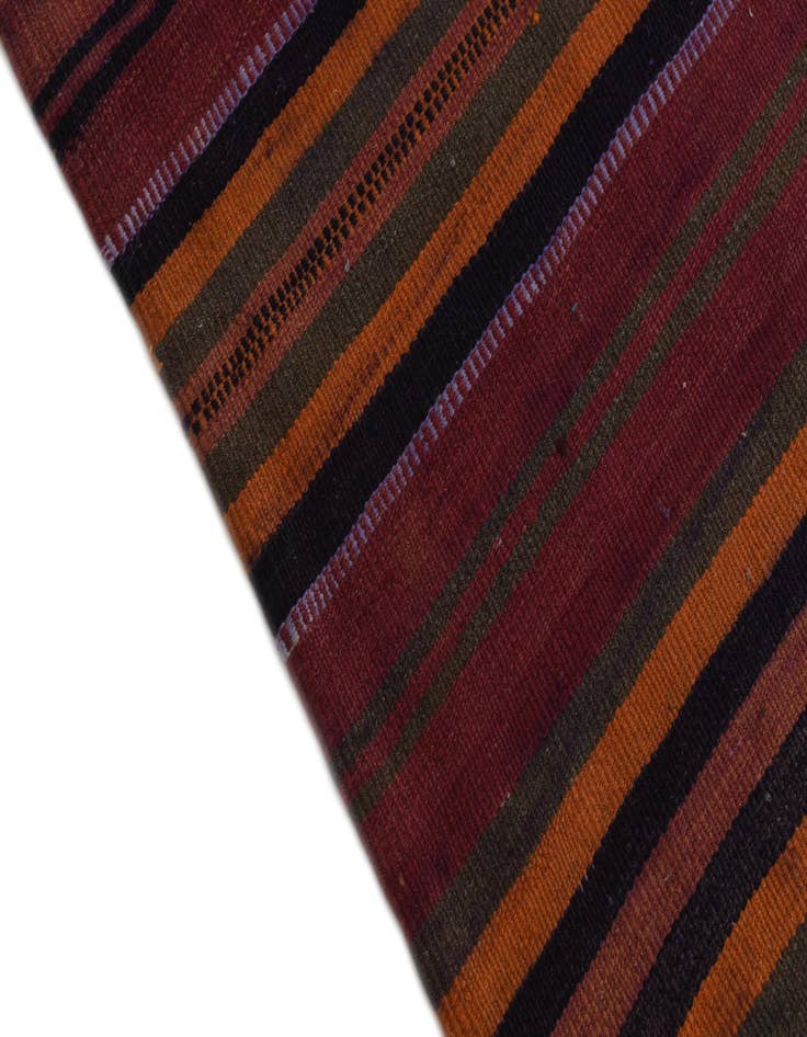 Detail image of  3' 10 x 11'  Hand Woven Kilim Modern Wool Runner Rug