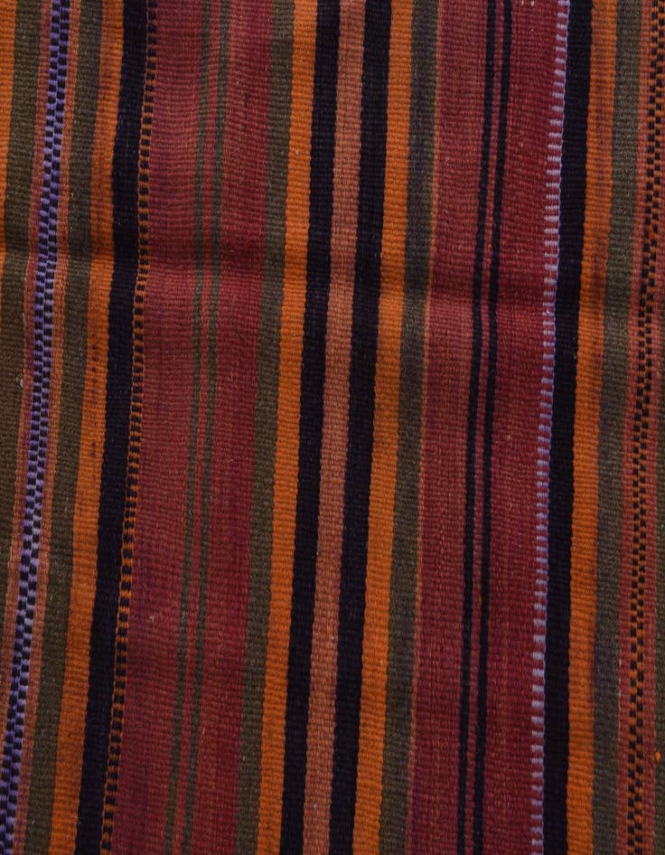 Detail image of  3' 10 x 11'  Hand Woven Kilim Modern Wool Runner Rug