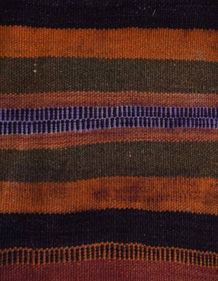 Detail image of  3' 10 x 11'  Hand Woven Kilim Modern Wool Runner Rug