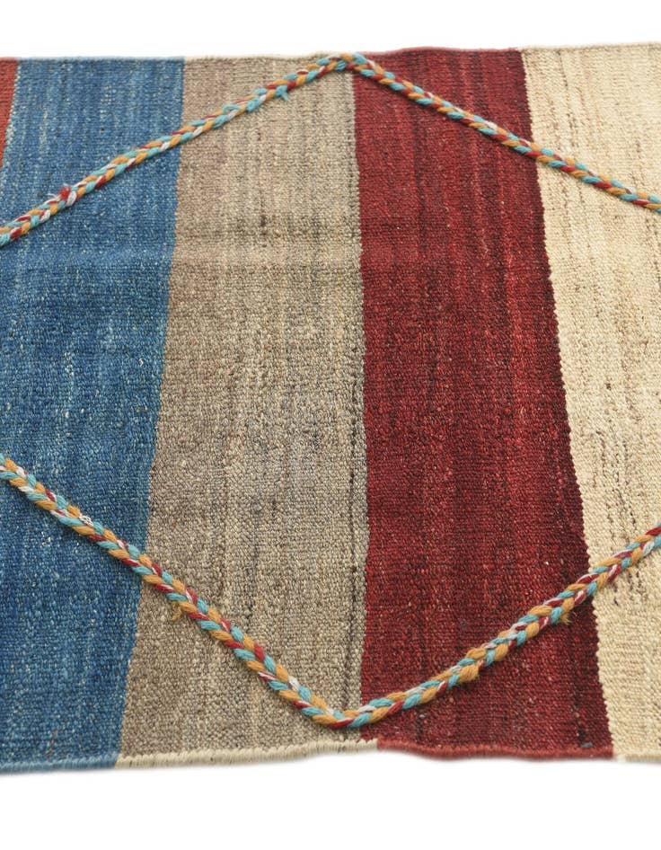 Detail image of  2' 7 x 9' 7  Hand Woven Kilim Modern Wool Runner Rug