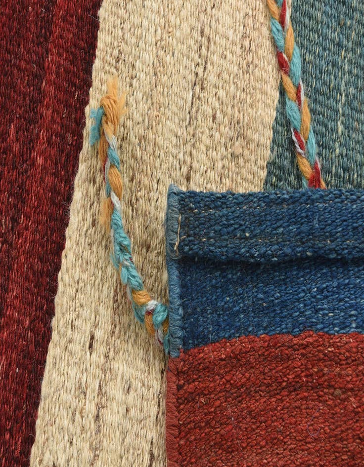 Detail image of  2' 7 x 9' 7  Hand Woven Kilim Modern Wool Runner Rug