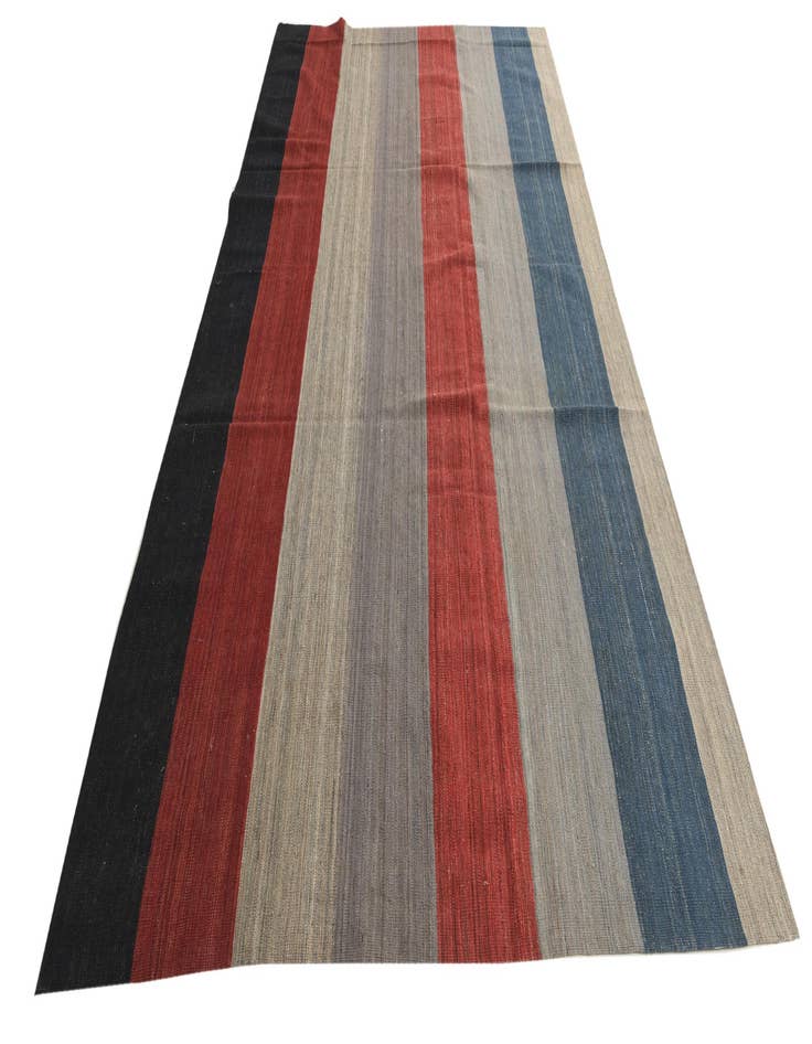Detail image of  6' x 12' 6  Hand Woven Kilim Modern Wool Runner Rug