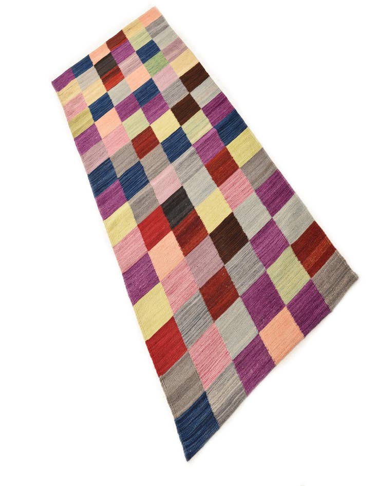 Detail image of  2' 9 x 6' 8  Hand Woven Kilim Modern Wool Runner Rug