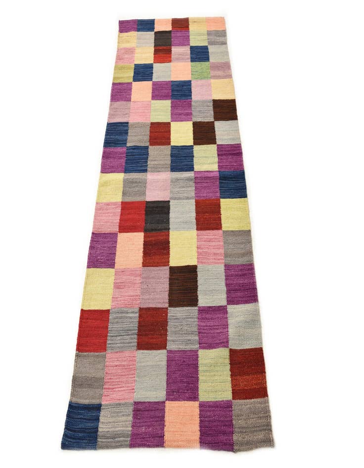 Detail image of  2' 9 x 6' 8  Hand Woven Kilim Modern Wool Runner Rug