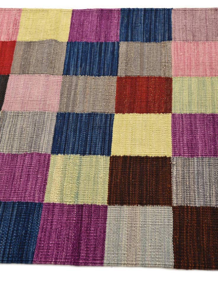 Detail image of  2' 9 x 6' 8  Hand Woven Kilim Modern Wool Runner Rug