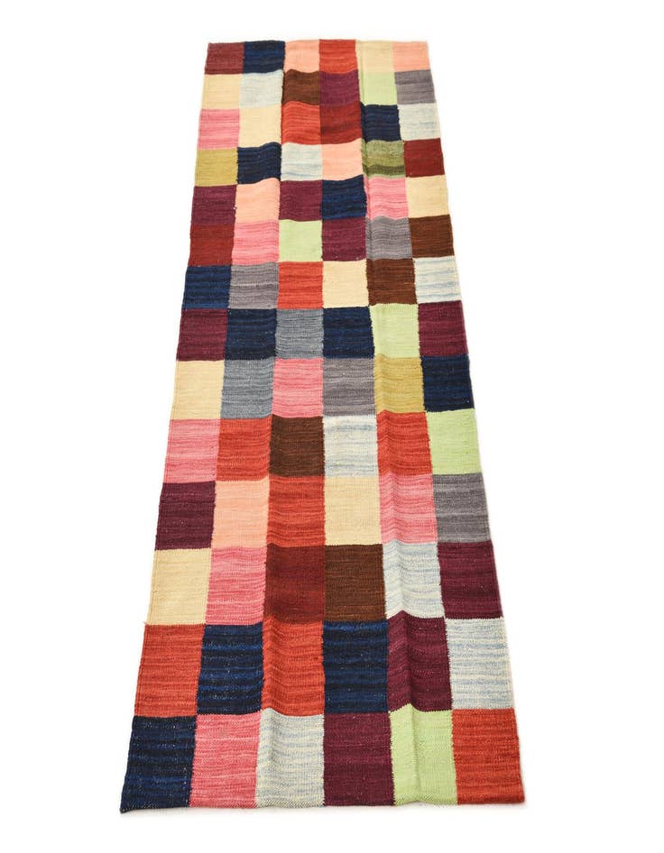 Detail image of  2' 8 x 6' 7  Hand Woven Kilim Modern Wool Runner Rug