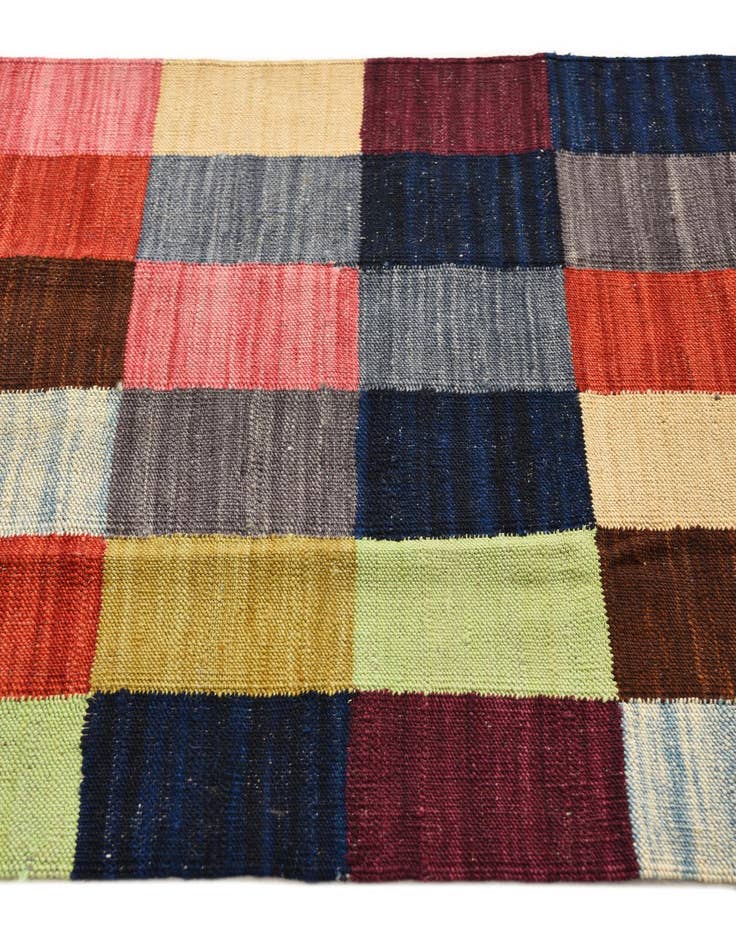 Detail image of  2' 8 x 6' 7  Hand Woven Kilim Modern Wool Runner Rug