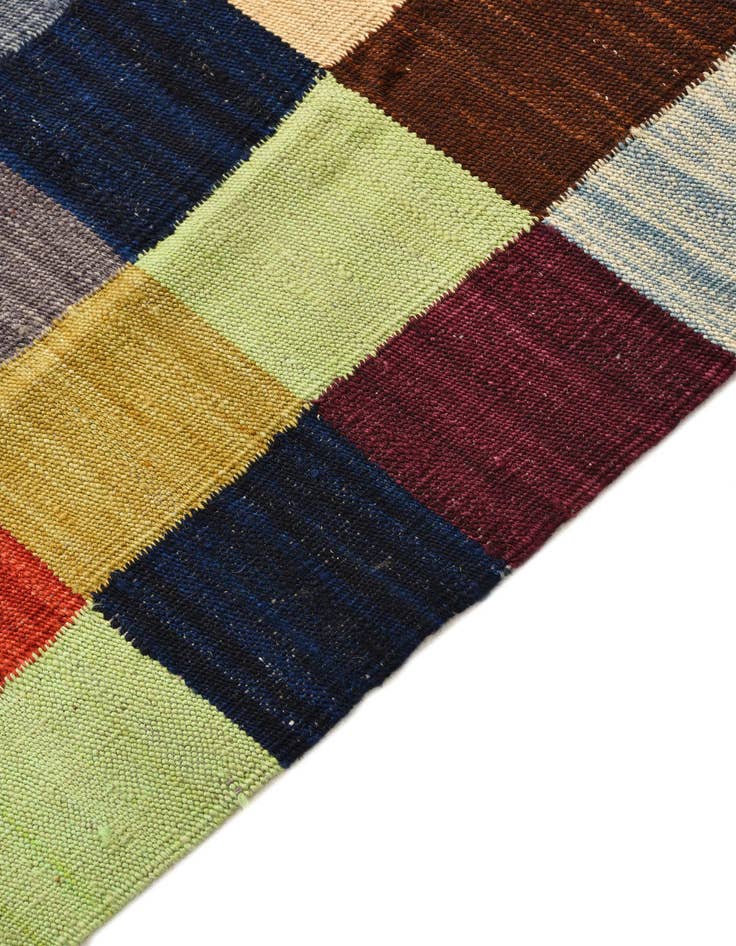 Detail image of  2' 8 x 6' 7  Hand Woven Kilim Modern Wool Runner Rug
