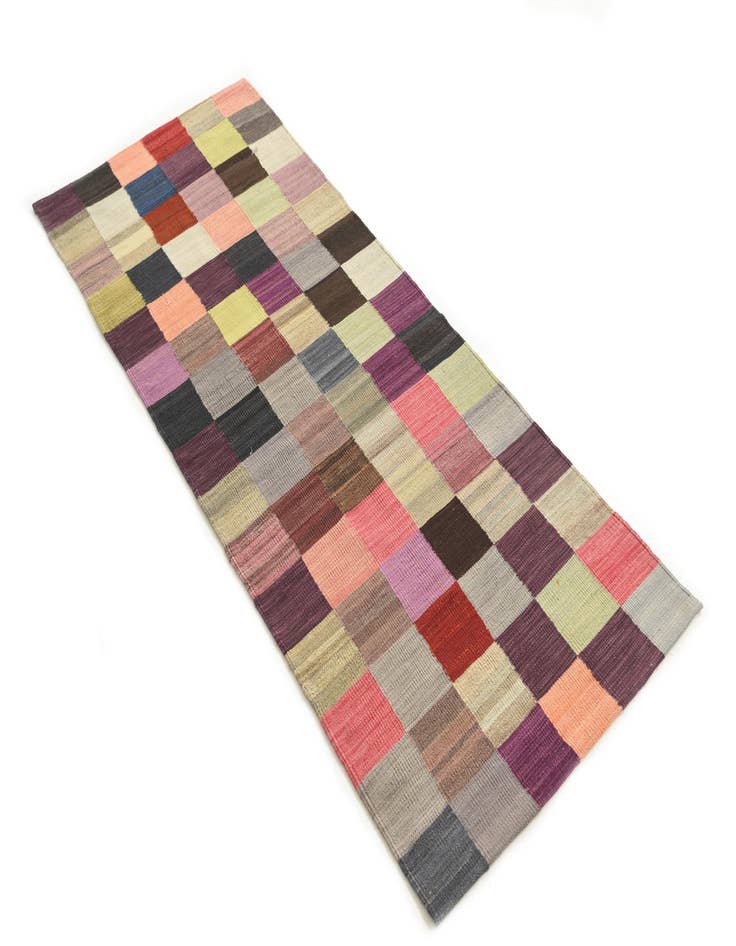 Detail image of  2' 8 x 6' 7  Hand Woven Kilim Modern Wool Runner Rug