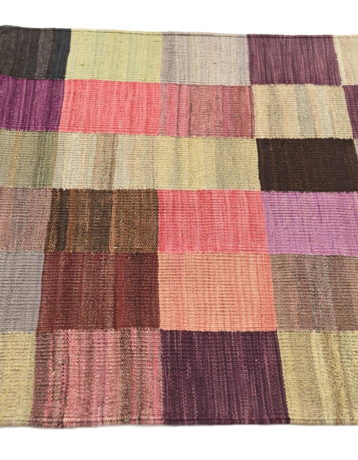 Detail image of  2' 8 x 6' 7  Hand Woven Kilim Modern Wool Runner Rug