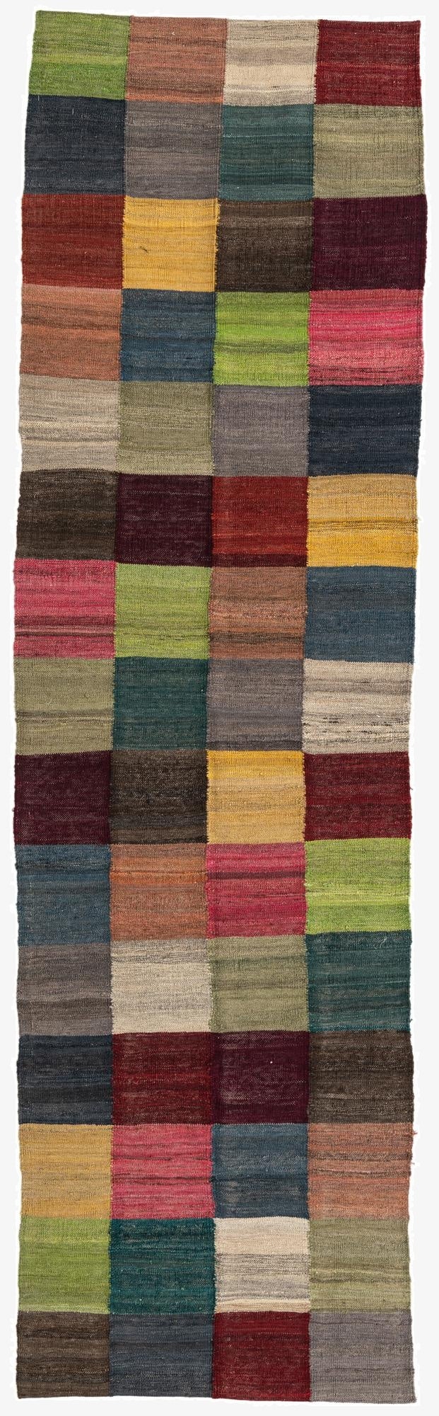  2' 9 x 9' 8  Hand Woven Kilim Modern Wool Runner Rug