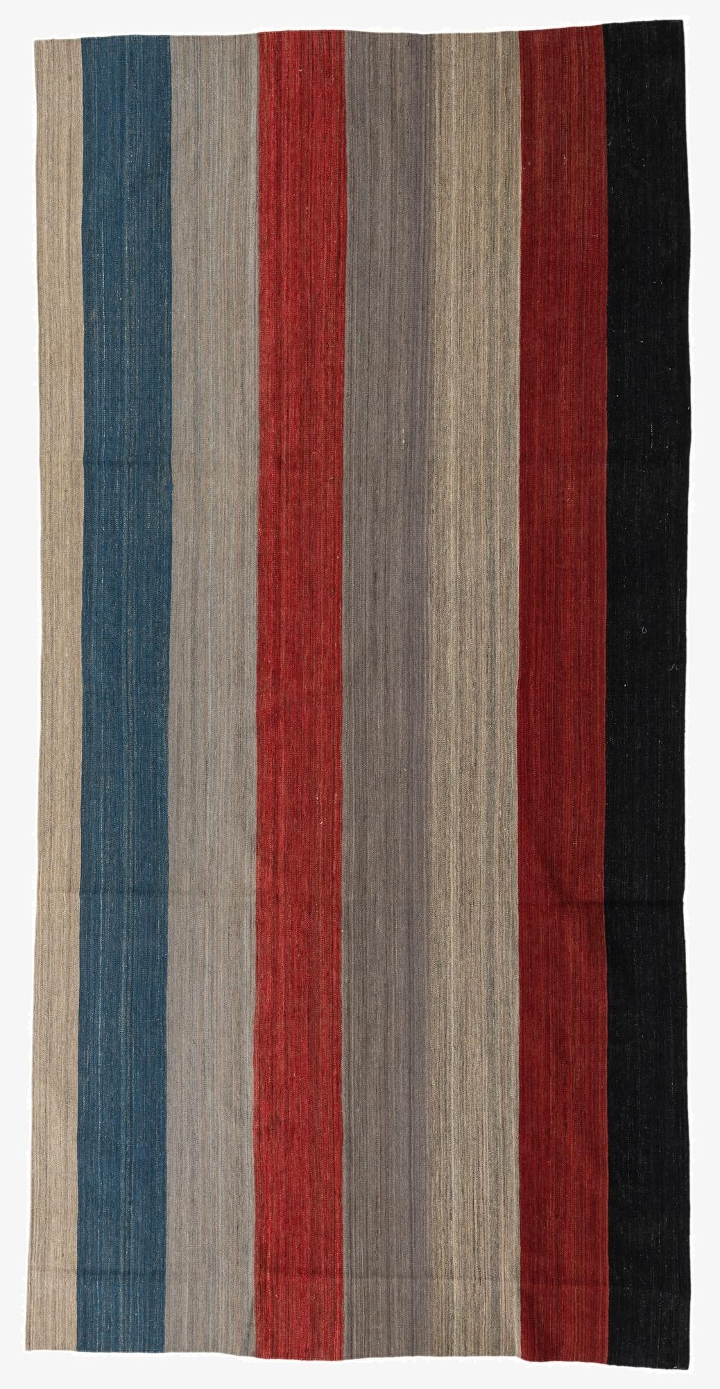  6' x 12' 6  Hand Woven Kilim Modern Wool Runner Rug