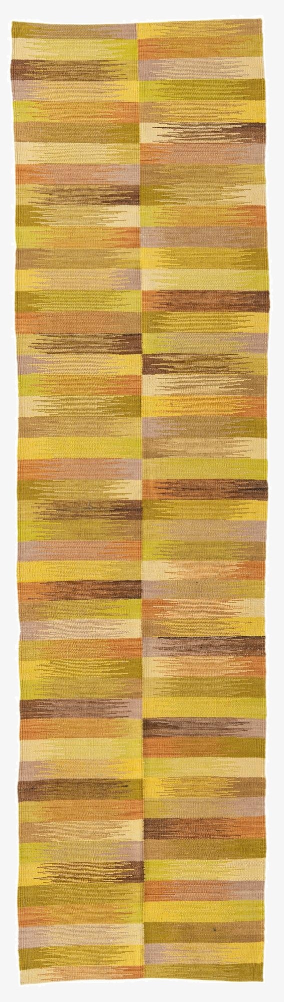  2' 6 x 9' 8  Hand Woven Kilim Modern Wool Runner Rug