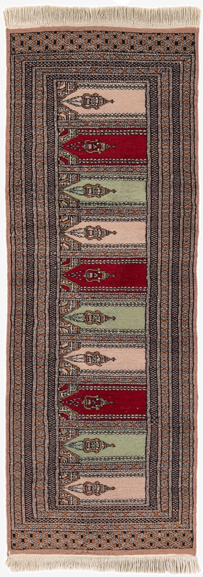  2' 1 x 5' 10  Hand Knotted Lahour Oriental Wool Runner Rug