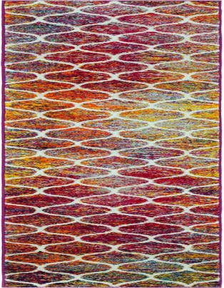 Detail image of  2' x 13' Lattice Frieze Runner Rug