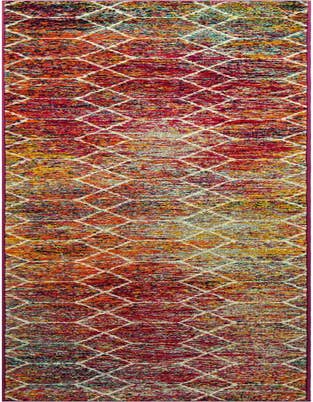 Detail image of  2' x 13' Lattice Frieze Runner Rug