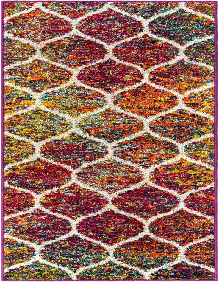 Detail image of  2' x 5' Lattice Frieze Runner Rug
