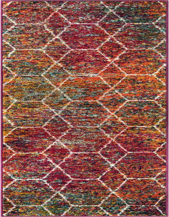 Detail image of 2' x 7' Lattice Frieze Runner Rug