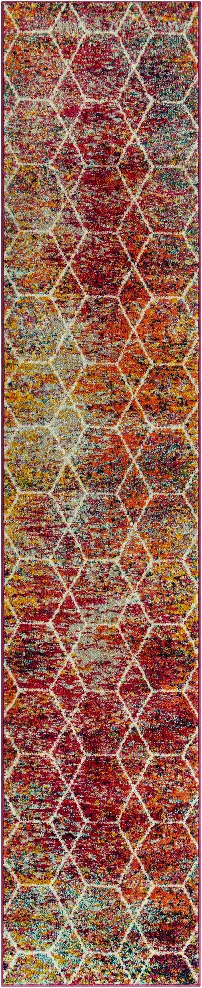  2' x 10' Lattice Frieze Runner Rug