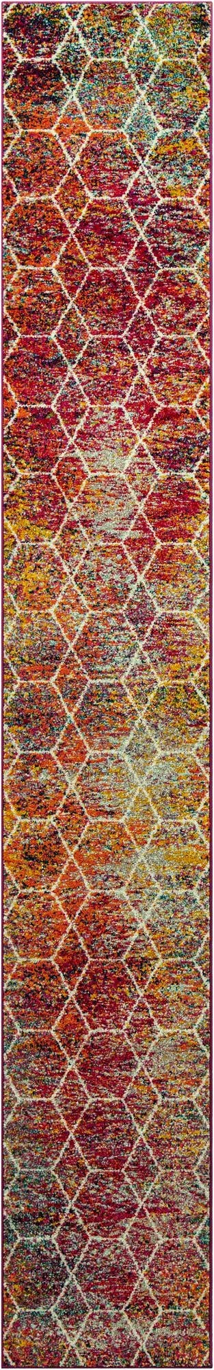  2' x 13' Lattice Frieze Runner Rug