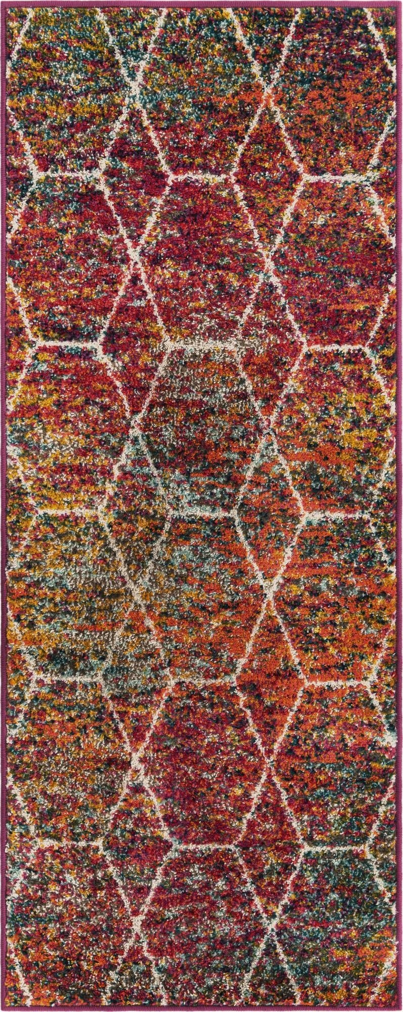  2' x 5' Lattice Frieze Runner Rug