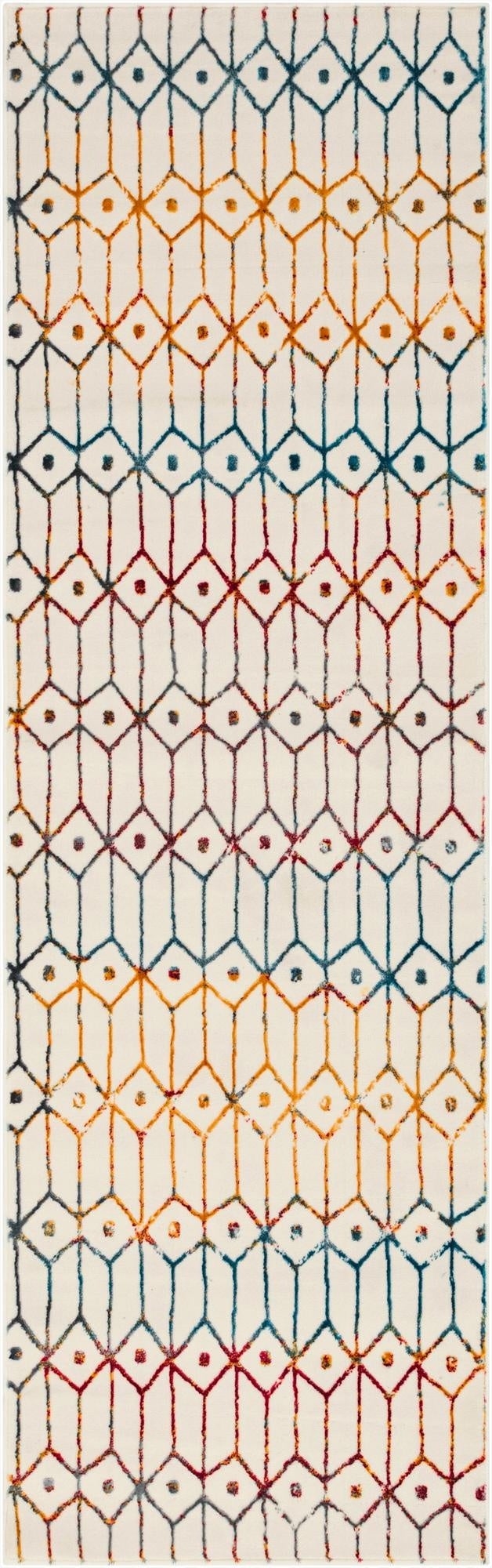  3' x 10' Lattice Trellis Runner Rug