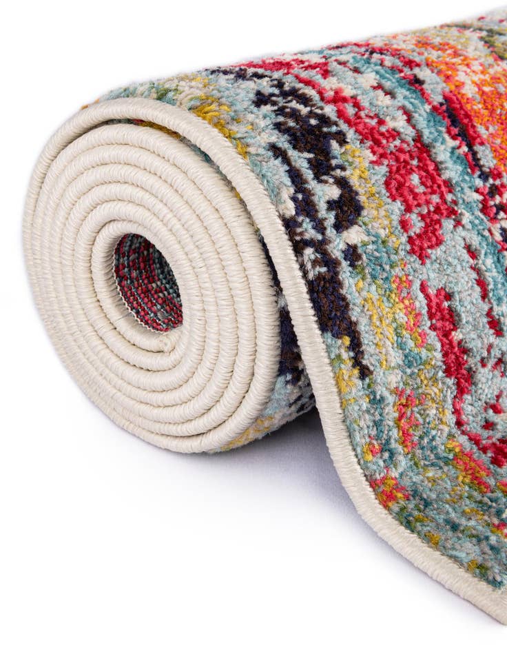 Detail image of  2' 2 x 6' 9  Washable Mesa Runner Rug