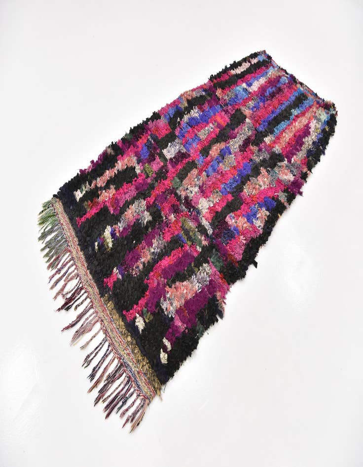 Detail image of  4' 2 x 8' 9  Hand Knotted Moroccan Wool Runner Rug