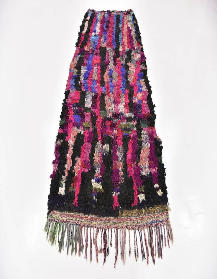 Detail image of  4' 2 x 8' 9  Hand Knotted Moroccan Wool Runner Rug