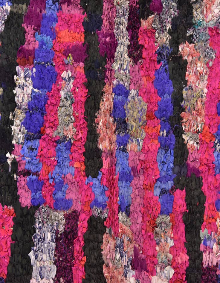 Detail image of  4' 2 x 8' 9  Hand Knotted Moroccan Wool Runner Rug