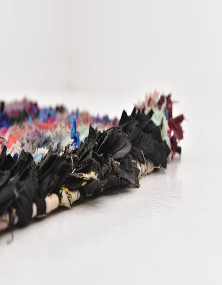 Detail image of  4' 2 x 8' 9  Hand Knotted Moroccan Wool Runner Rug